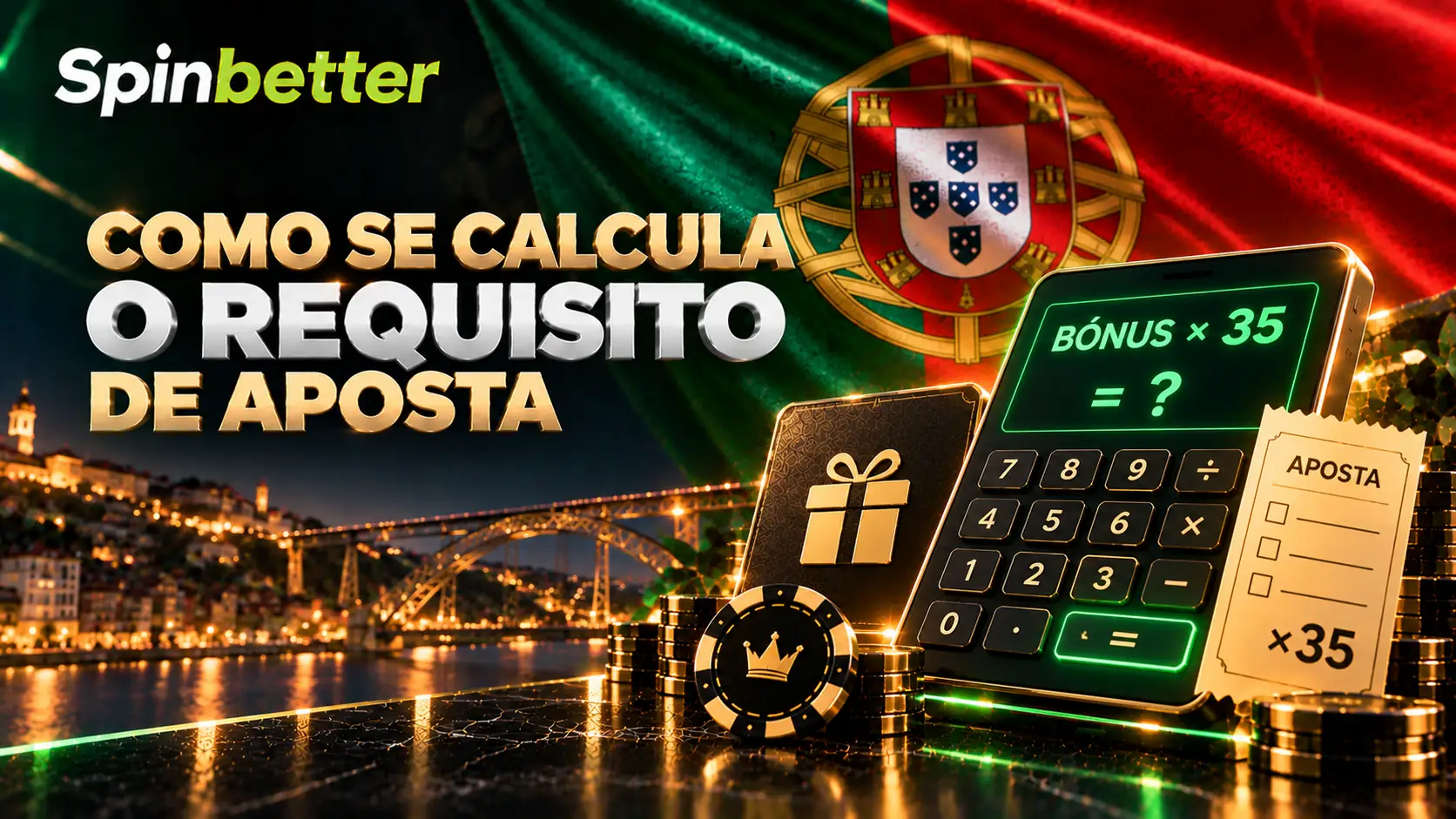 Cálculo do requisito de aposta sobre o valor do bónus